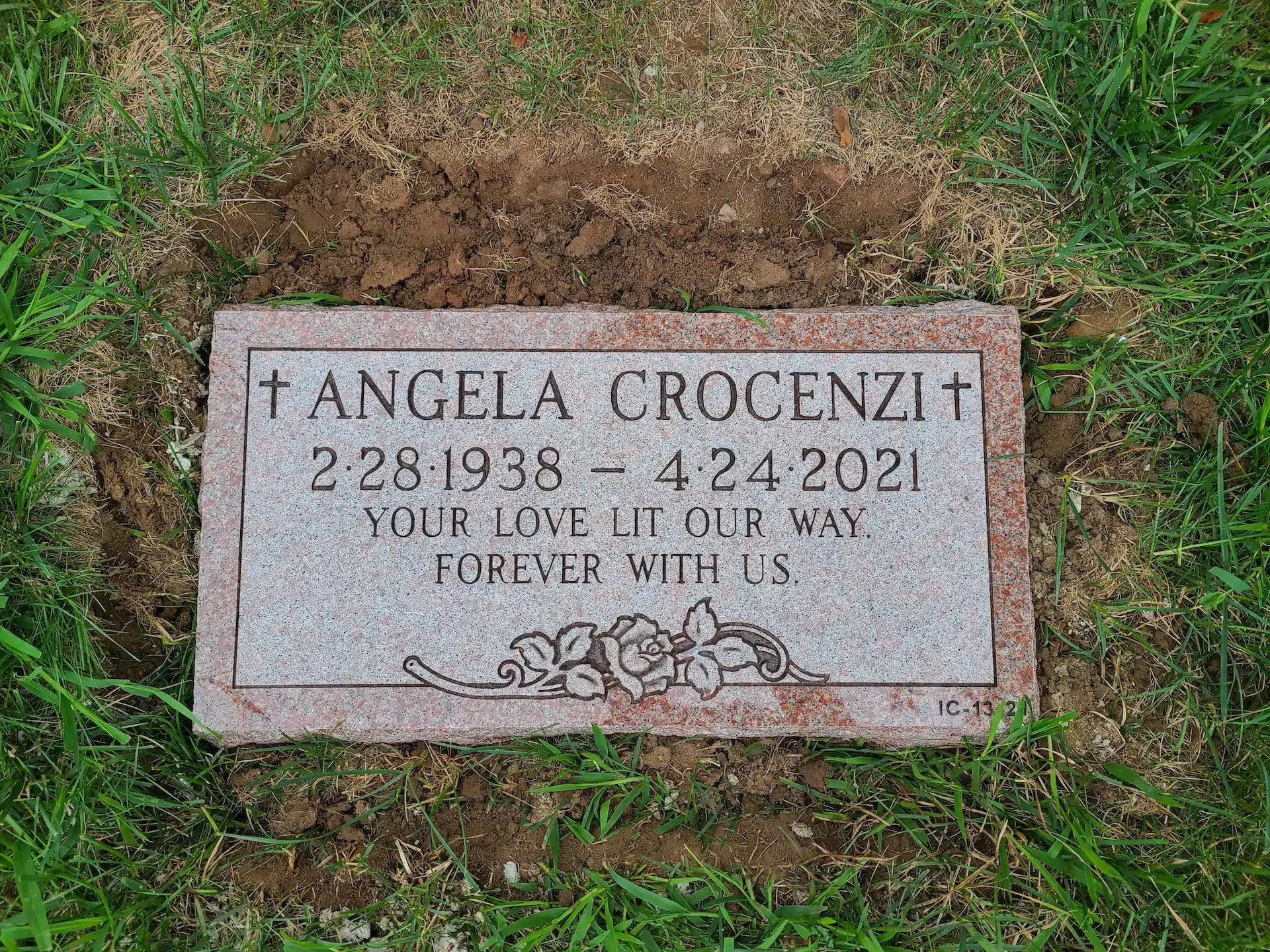 Granite Footstone / Foot Marker hand-carved by Footstone Marker Guide in NJ — image 1